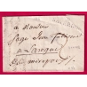 MARQUE 8 SAVERDUN ARIEGE 1824 POUR LAROQUE PRES MIREPOIX INDICE 10 LETTRE COVER