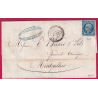 N°14 PC 4043 MARGUERITTES GARD CAD TYPE 22 INDICE 16 POUR MONTPELLIER 1859 HERAULT LETTRE COVER