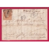 N°16 PC 1896 MARSEILLE 4 12 4 POUR SAN REMO ITALIE ITALIA VOIE DE MER 1862 LETTRE COVER