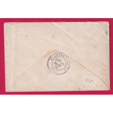 SIEGE DE PARIS N°29 PARIS LA VILETTE POUR ST DENIS GARDE MOBILE DOUBLE PORT LOCAL PENDANT LE SIEGE LETTRE COVER