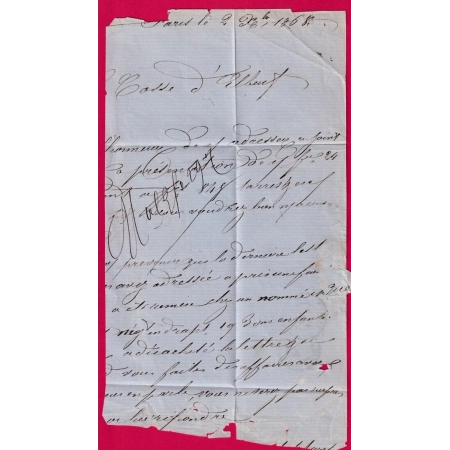N°29 GRAND BORD DE FEUILLE PARIS ETOILE 11 R ST HONORE POUR ELBEUF 1868 LETTRE COVER