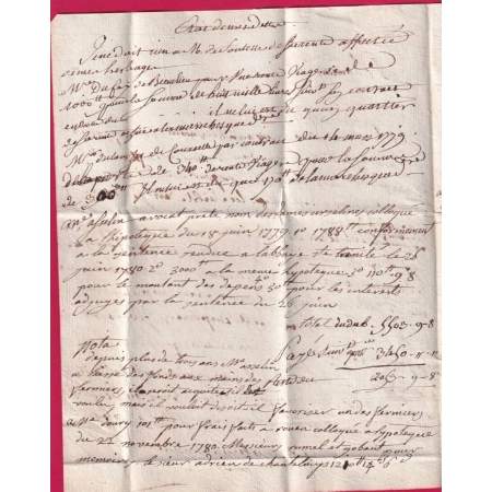 MARQUE CAEN CALVADOS 1788 LENAIN N°5 POUR PARIS LETTRE COVER
