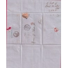N°16 PERCE EN LIGNE PARIS BUREAU J POUR GENES ITALIE LETTRE COVER