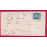 N°14 PC 2944 LA SOUTERRAINE CREUSE OR MORLIANE ?? POUR LIMOGES HAUTE VIENNE MENTION 7GR1/2 JUSTE LETTRE COVER