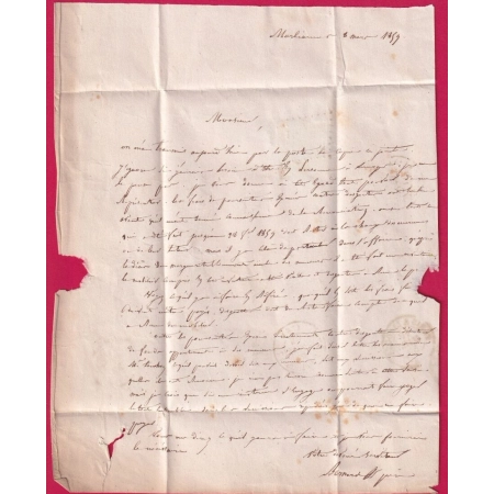 N°14 PC 2944 LA SOUTERRAINE CREUSE OR MORLIANE ?? POUR LIMOGES HAUTE VIENNE MENTION 7GR1/2 JUSTE LETTRE COVER
