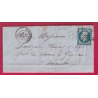 N°14 PC 2921 SOMMIERES GARD BOITE RURALE Q AUBAIS POUR GIGNAC HERAULT LETTRE COVER