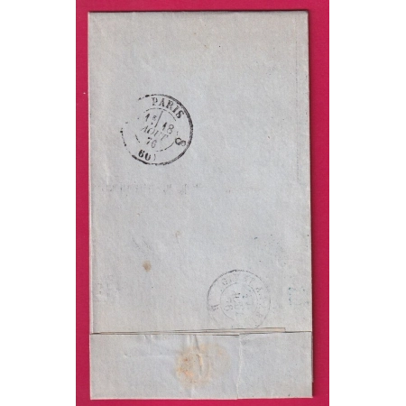 N°68 CAD TYPE 16 NOUZON ARDENNES POUR PARIS LETTRE COVER