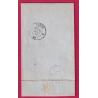 N°68 CAD TYPE 16 NOUZON ARDENNES POUR PARIS LETTRE COVER