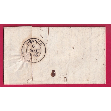 CAD TYPE 11 UZES GARD 1835 POUR ORANGE VAUCLUSE INDICE 10 LETTRE COVER