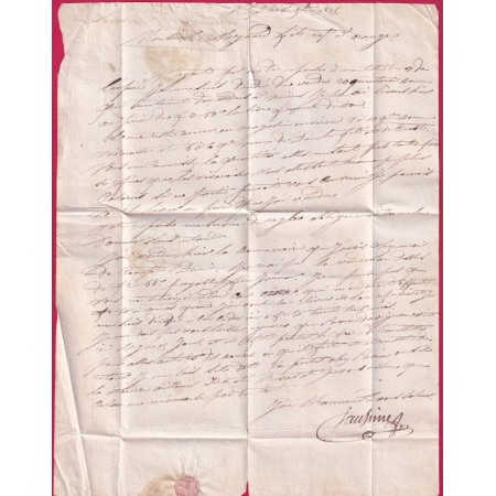 CAD TYPE 11 UZES GARD 1835 POUR ORANGE VAUCLUSE INDICE 10 LETTRE COVER