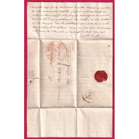 CAD TYPE 11 UZES GARD EN ROUGE 1832 POUR PONT ST ESPRIT INDICE 13 LETTRE COVER