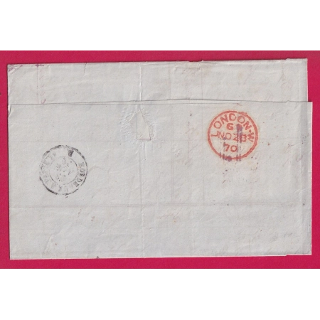 N°30 GC 532 BORDEAUX LES CHARTONS POUR LONDRES LONDON 1870 PENDANT LE SIEGE DE PARIS LETTRE COVER