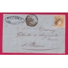 N°21 GC 4550 BELLEGARDE DU GARD CAD TYPE 22 POUR NIMES 1866 LETTRE COVER