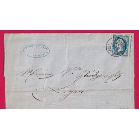 N°22 CAD BESSEGES BOITE MOBILE POUR LYON INDICE 16 LETTRE COVER