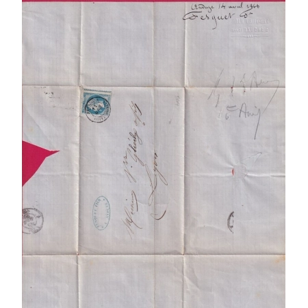 N°22 CAD BESSEGES BOITE MOBILE POUR LYON INDICE 16 LETTRE COVER