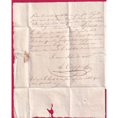 MARQUE 45 NERAO NERAC EN ROUGE 1819 CURIOSITE NON SIGNALE POUR BORDEAUX LETTRE COVER