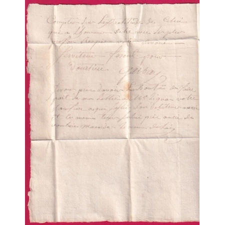 MARQUE P45P NERAC LOT ET GARONNE 1824 POUR AGEN LETTRE COVER