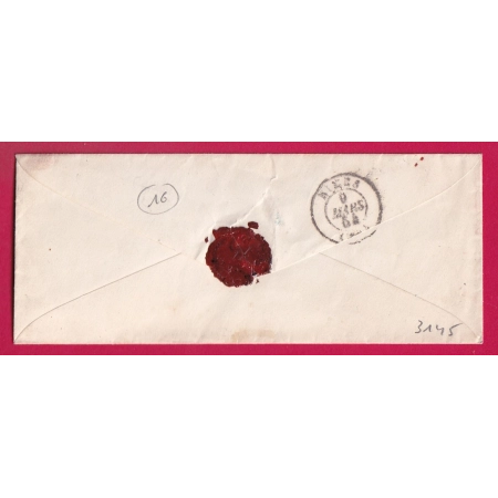 CURSIVE 29 CODOGNAN GARD 1854 DATEUR B POUR NIMES INDICE 16 LETTRE COVER
