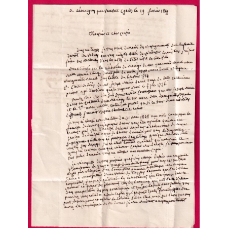 CAD TYPE 15 VAUVERT GARD BOITE RURALE A AIMARGUES FEVRIER 1849 POUR NIMES LETTRE COVER