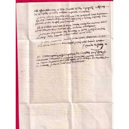 CAD TYPE 15 VAUVERT GARD BOITE RURALE A AIMARGUES FEVRIER 1849 POUR NIMES LETTRE COVER