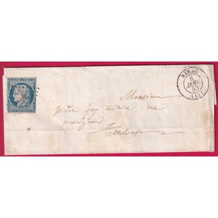 N°4 PC 2236 NERAC LOT ET GARONNE POUR TOULOUSE LETTRE COVER