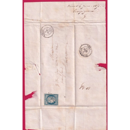 N°4 PC 2236 NERAC LOT ET GARONNE POUR TOULOUSE LETTRE COVER