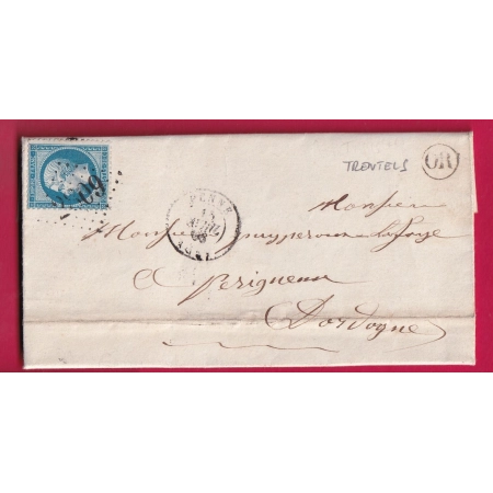 N°22 GC 2809 PENNE LOT ET GARONNE OR TRENTELS POUR PERIGUEUX DORDOGNE LETTRE FRANCE