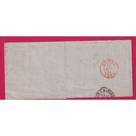 N°23 GC 2240 MARSEILLE CAD ESPAGNOL CADIZ FRANCO SUR TIMBRE ESPAGNE LETTRE FRANCE