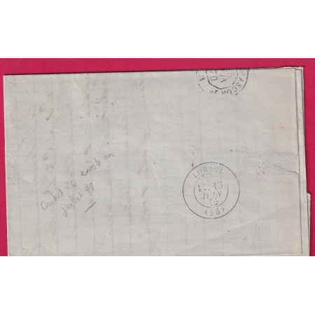 N°29 GC 4752 GENERAC GARD CAD TYPE 24 BOITE RURALE A BEAUVOISIN POUR LORIOL DROME LETTRE FRANCE