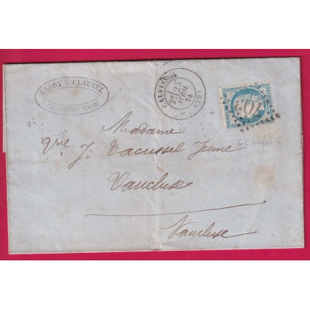 N°60 GC REFAIT 703 CALVISSON GARD POUR VAUCLUSE LETTRE COVER
