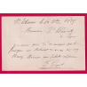 N°55 LOSANGE EVIDE ST ETIENNE LOIRE CAD TYPE 18 POUR LYON RHONE CARTE PRECURSEUR LETTRE COVER