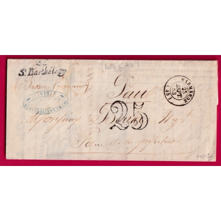 CURSIVE 45 ST BARTHELEMY LOT ET GARONNE T15 MARMANDE POUR PAU BELLE FACTURE LETTRE COVER