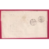 RARE CACHET ENTREE PRUSSE 4 BOUZONVILLE 4 MOSELLE POUR REIMS  DEPART BRUXELLE BELGIQUE 1853 LETTRE COVER