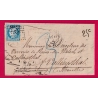 N°60 GC CARCASSONNE AUDE CACHET 25C CONFIRMATION DU TIMBRE TAXE 3 ALLEMANDE VALLERYSTHAL MOSELLE ALLEMAGNE LETTRE COVER