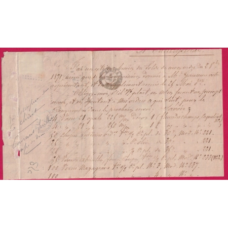 N°60 GC CARCASSONNE AUDE CACHET 25C CONFIRMATION DU TIMBRE TAXE 3 ALLEMANDE VALLERYSTHAL MOSELLE ALLEMAGNE LETTRE COVER