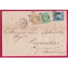 AFFRANCHISSEMENT TRICOLORE N° 53 59 60 PARIS ETOILE 1 PL DE LA BOURSE POUR CARPENTRAS VAUCLUSE LETTRE COVER