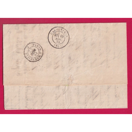 AFFRANCHISSEMENT TRICOLORE N° 53 59 60 PARIS ETOILE 1 PL DE LA BOURSE POUR CARPENTRAS VAUCLUSE LETTRE COVER