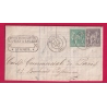 N°65 77 ST OMER PAS DE CALAIS 1877 POUR PARIS LETTRE COVER