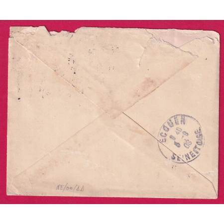 N°137 138 PARIS LEVEE EXCEPTIONNELLE R DES ECLUSES ST MARTIN POUR ECOUEN SEINE ET OISE 1908 LETTRE COVER