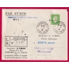 N°698 SEUL SUR LETTRE PORNICHET 1946 POUR SOFIA BULGARIE LETTRE RECOMMANDE PAR AVION LOIRE INFERIEURE COVER