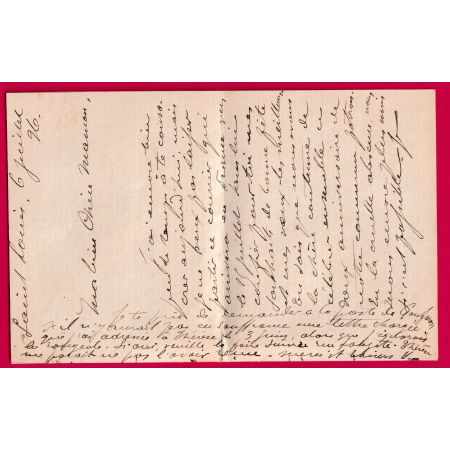 TYPE GROUPE SENEGAL ST LOUIS 1896 AMBULANT MARITIME LIGNE J PAQUEBOT FRANCAIS N°3 POUR GONFARON VAR LETTRE COVER