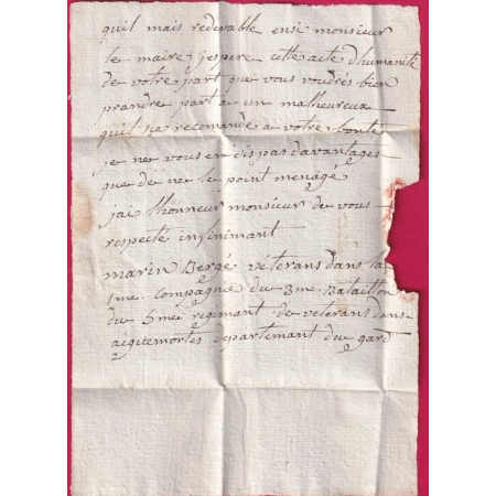 MARQUE P29P AIGUEMORTES GARD 38 X 17 INDICE 16 POUR NEVERS NIEVRE LETTRE COVER FRANCE
