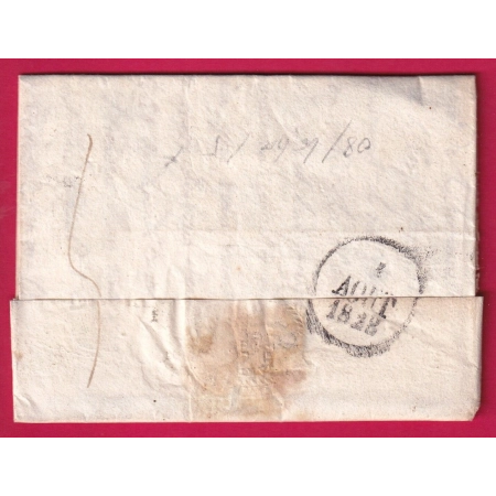 MARQUE P64P BAYONNE BASSES PYRENEES 1828 POUR TONNEINS LOT ET GARONNE 1828 INDICE 10 LETTRE COVER FRANCE