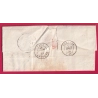 CURSIVE 32 GRIGNOLS GIRONDE 1849 BOITE RURALE D LERM POUR PORT DE PASCAU LOT ET GARONNE LETTRE COVER FRANCE