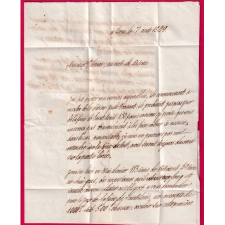 CURSIVE 32 GRIGNOLS GIRONDE 1849 BOITE RURALE D LERM POUR PORT DE PASCAU LOT ET GARONNE LETTRE COVER FRANCE