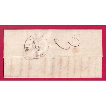 CURSIVE 45 DURAS LOT ET GARONNE  + PP 1840 CAD TYPE 13 MARMANDE POUR AGEN LETTRE COVER FRANCE