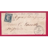 N°4 PC 628 CAD TYPE 14 CASTELJALOUX 1852 POUR AGEN INDICE 17 LETTRE COVER