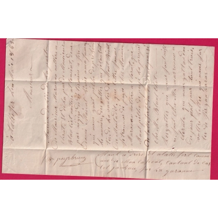 N°22 GC 750 CASTELJALOUX LOT ET GARONNE BOITE RURALE D LEYRITZ MONCASSIN POUR MARMANDE LETTRE COVER