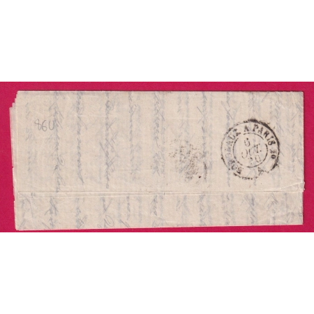 TENTATIVE ENTREE SIEGE DE PARIS N°29 GC 2795 PAU BASSES PYRENEES 5 OCT 1870 POUR PARIS LETTRE COVER