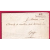 MARQUE SARDE PP SOSPELLO SOSPEL EN ROUGE 1830 POUR BRIGUE TAXE 10 LOCALE AU DOS LETTRE COVER